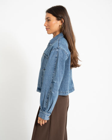 Nola Barny Jacket Medium Blue Denim - Things I Like Things I Love