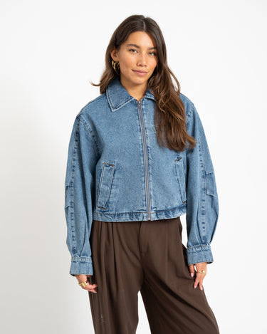 Nola Barny Jacket Medium Blue Denim - Things I Like Things I Love