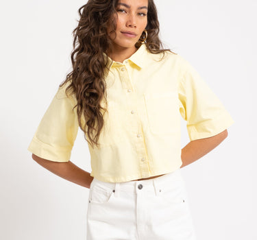 Oregon Alva Cropped Shirt French Vanilla - Things I Like Things I Love