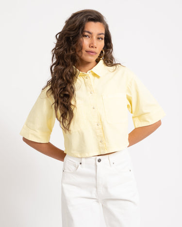 Oregon Alva Cropped Shirt French Vanilla - Things I Like Things I Love