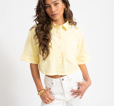 Oregon Alva Cropped Shirt French Vanilla - Things I Like Things I Love