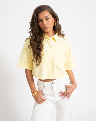 Oregon Alva Cropped Shirt French Vanilla - Things I Like Things I Love