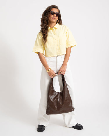 Oregon Alva Cropped Shirt French Vanilla - Things I Like Things I Love