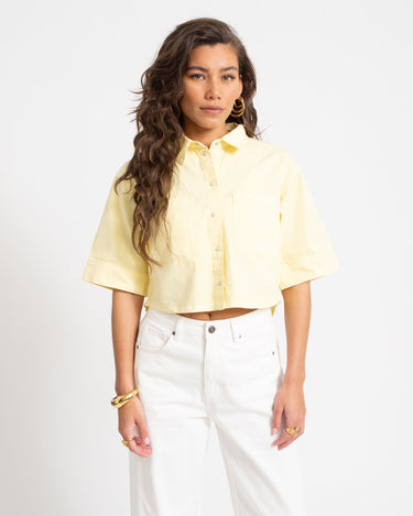 Oregon Alva Cropped Shirt French Vanilla - Things I Like Things I Love