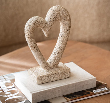 Ornament Open Heart Beige - Things I Like Things I Love