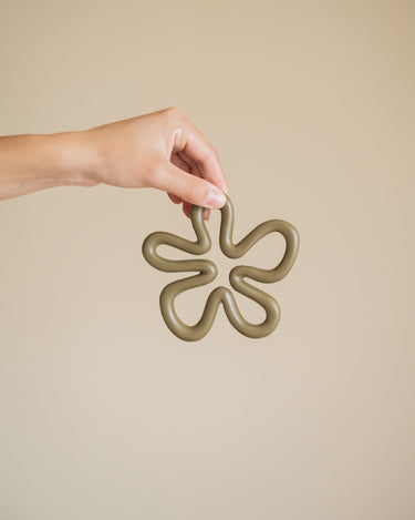 Pannenonderzetter Bloem Olijfgroen 1PC - Things I Like Things I Love