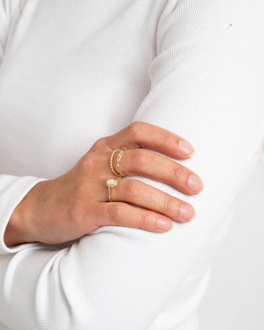 Pearl Flower Ring Gold - Things I Like Things I Love