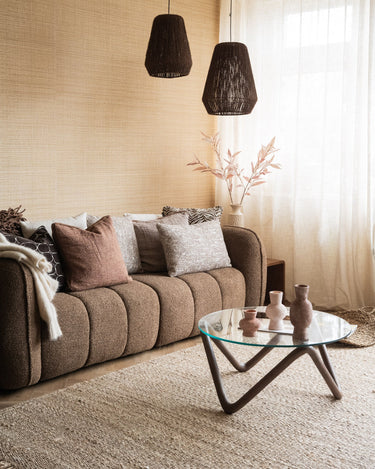 Pendant Lamp Braided Palm Brown - Things I Like Things I Love
