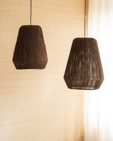 Pendant Lamp Braided Palm Brown - Things I Like Things I Love