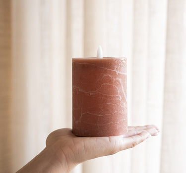 Pillar Candle Led Rustic Terra - Things I Like Things I Love