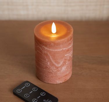 Pillar Candle Led Rustic Terra - Things I Like Things I Love