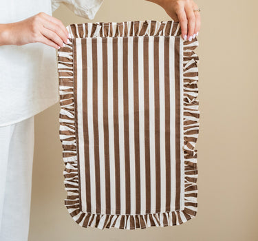 Placemat Ellie Gestreept Bruin - Things I Like Things I Love