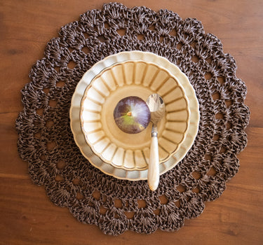 Placemat Filippa Rond Bruin / Oudroze - Things I Like Things I Love
