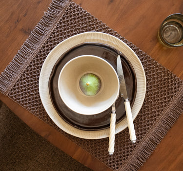 Placemat Gabriella Raffia Bruin - Things I Like Things I Love