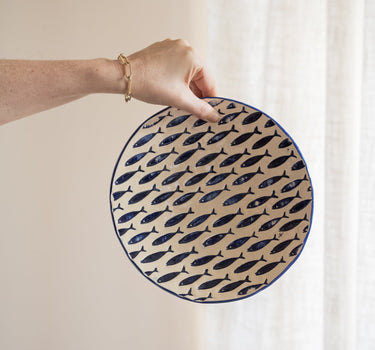 Plate Fish Ceramic Blue - Things I Like Things I Love
