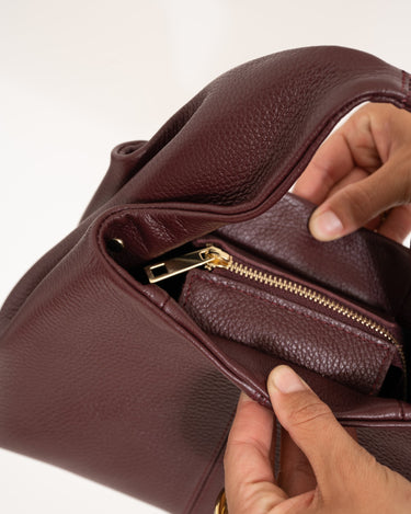 Polly Leather Burgundy Bag - Things I Like Things I Love