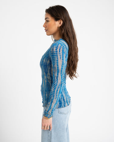 Rouge Meena O - Neck Top Directoire Blue - Things I Like Things I Love