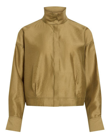 Rouge Stina High Neck Shirt Gothic Olive - Things I Like Things I Love