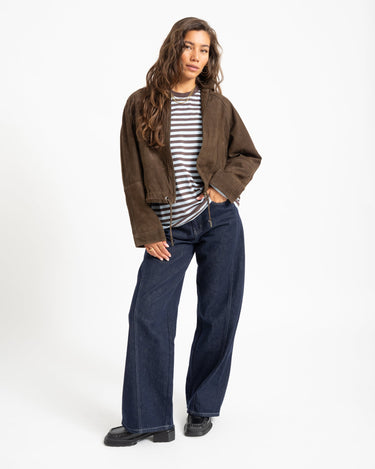 Rouge Susie Suede Jacket Seal Brown - Things I Like Things I Love