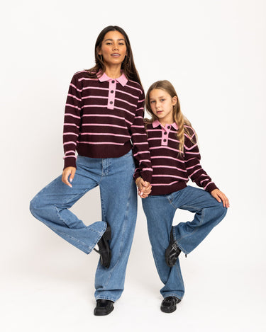 Ruby Polo Neck Knit GIRLS Orchid Smoke - Things I Like Things I Love