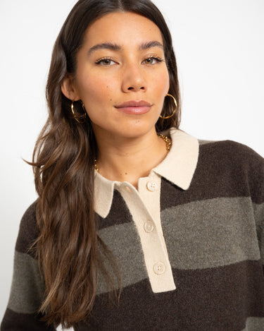 RUBY POLO NECK KNIT Seal Bruin - Things I Like Things I Love