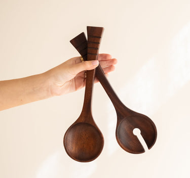 Salad Server Acacia Dark Brown - Things I Like Things I Love