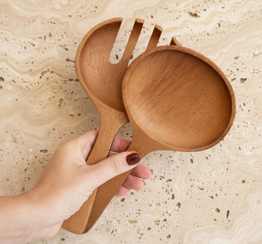 Salad Server Acacia Short - Things I Like Things I Love