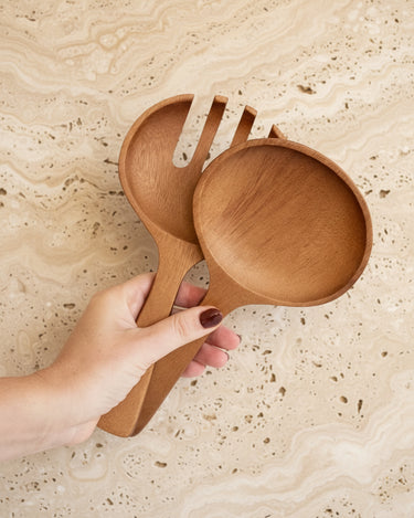 Salad Server Acacia Short - Things I Like Things I Love