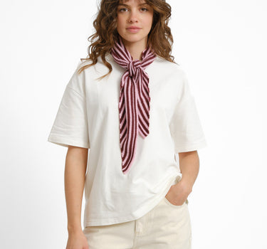 Scarf Kaia Stripe Bordeaux - Things I Like Things I Love