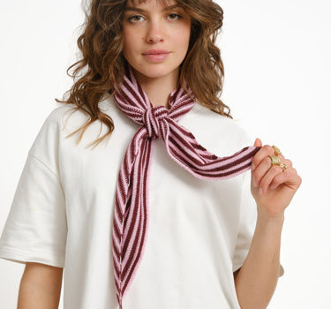 Scarf Kaia Stripe Bordeaux - Things I Like Things I Love