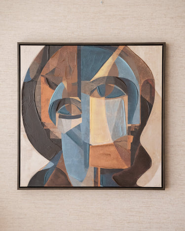 Schilderij Cubistisch Portret - Things I Like Things I Love