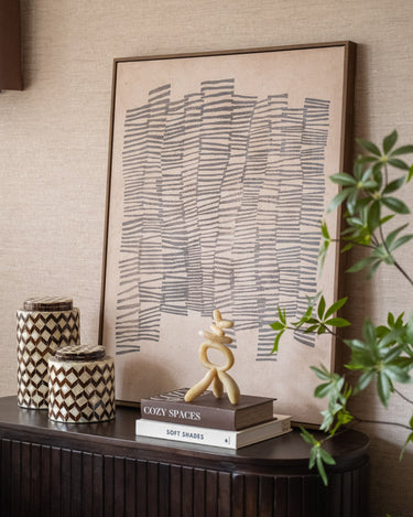 Schilderij Sketch Abstract Beige - Things I Like Things I Love