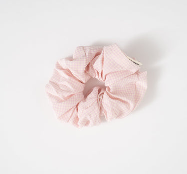 Scrunchie Small Check Light Pink - Things I Like Things I Love