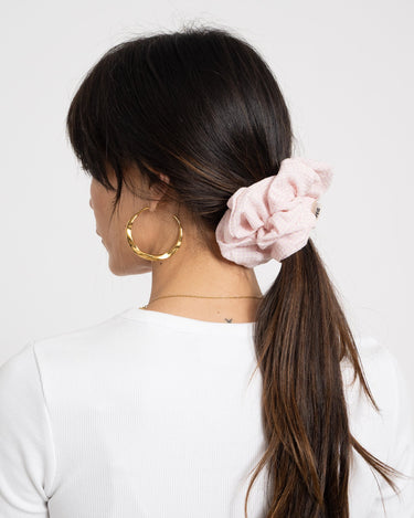 Scrunchie Small Check Light Pink - Things I Like Things I Love