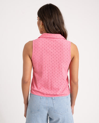 Selma Broderie Anglaise Zip Top Morning Glory - Things I Like Things I Love