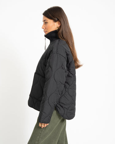 Serena Mid Quilted Jacket Black - Things I Like Things I Love