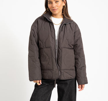 SERENA MID QUILTED JACKET Bracken - Things I Like Things I Love