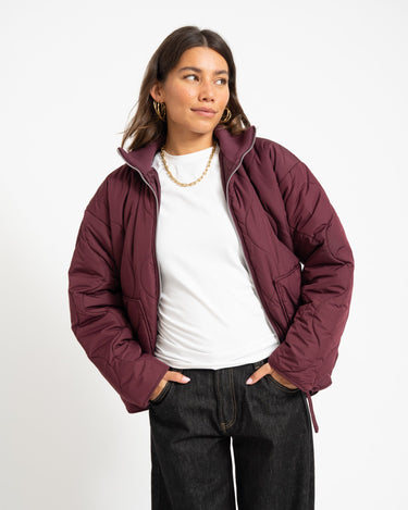 Serena Mid Quilted Jacket Winetasting - Things I Like Things I Love