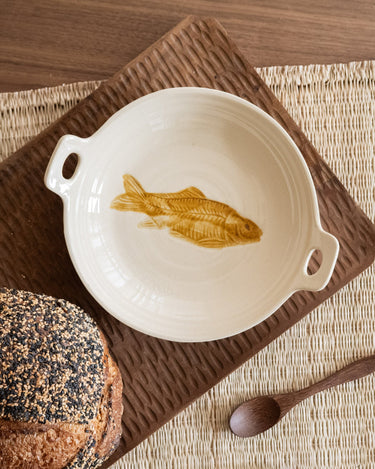 Serving Bowl Fish Ceramic Yellow - Things I Like Things I Love