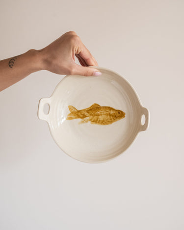 Serving Bowl Fish Ceramic Yellow - Things I Like Things I Love