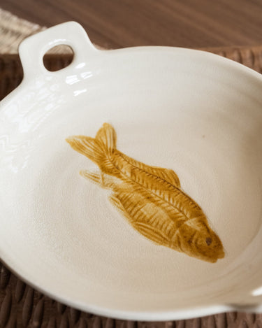Serving Bowl Fish Ceramic Yellow - Things I Like Things I Love