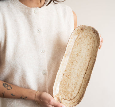 Serving Plate Mila Beige - Things I Like Things I Love