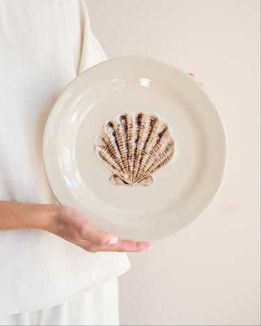 Serving Plate Shell Ceramic - Things I Like Things I Love