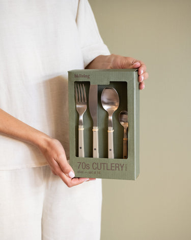 SET OF 16 - HKLIVING Cutlery Set Olive Green - Things I Like Things I Love