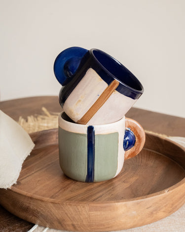 SET OF 2 - Bloomingville Hand - Painted Mug Bolivia - Things I Like Things I Love