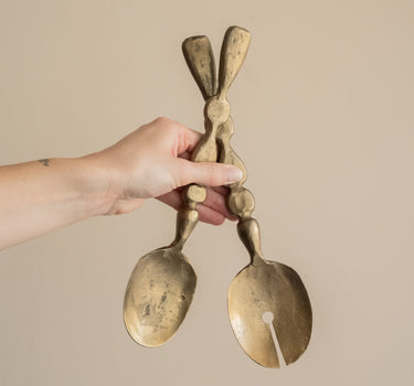 SET OF 2 - Bloomingville Salad Servers Edi Brass - Things I Like Things I Love
