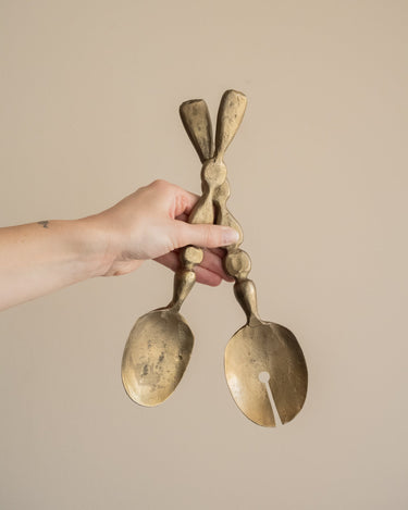 SET OF 2 - Bloomingville Salad Servers Edi Brass - Things I Like Things I Love