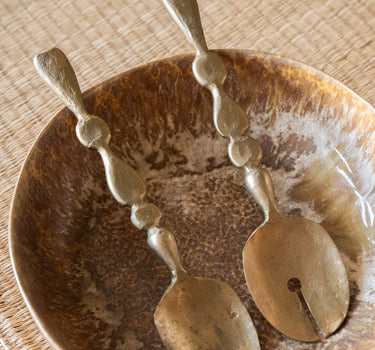 SET OF 2 - Bloomingville Salad Servers Edi Brass - Things I Like Things I Love