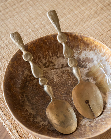 SET OF 2 - Bloomingville Salad Servers Edi Brass - Things I Like Things I Love