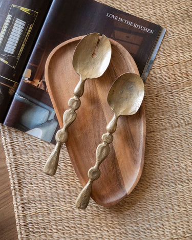 SET OF 2 - Bloomingville Salad Servers Edi Brass - Things I Like Things I Love